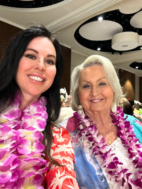 Kathryn Dean and Darla Dennison at the Colleyville Woman's Club Benefit Fashion Show 